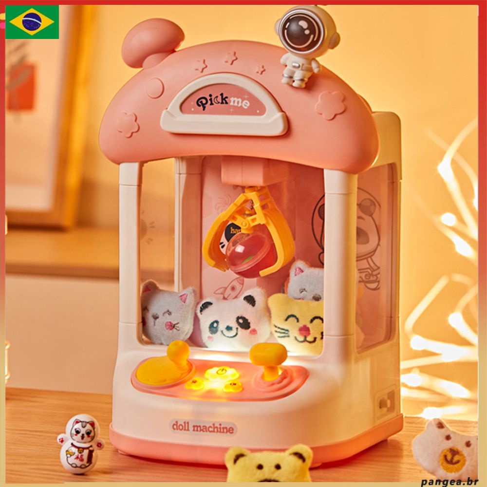 Compra online de Máquina de boneca automática brinquedo para crianças mini  dos desenhos animados moeda operado jogo garra guindaste máquinas com luz  música crianças brinquedo presentes