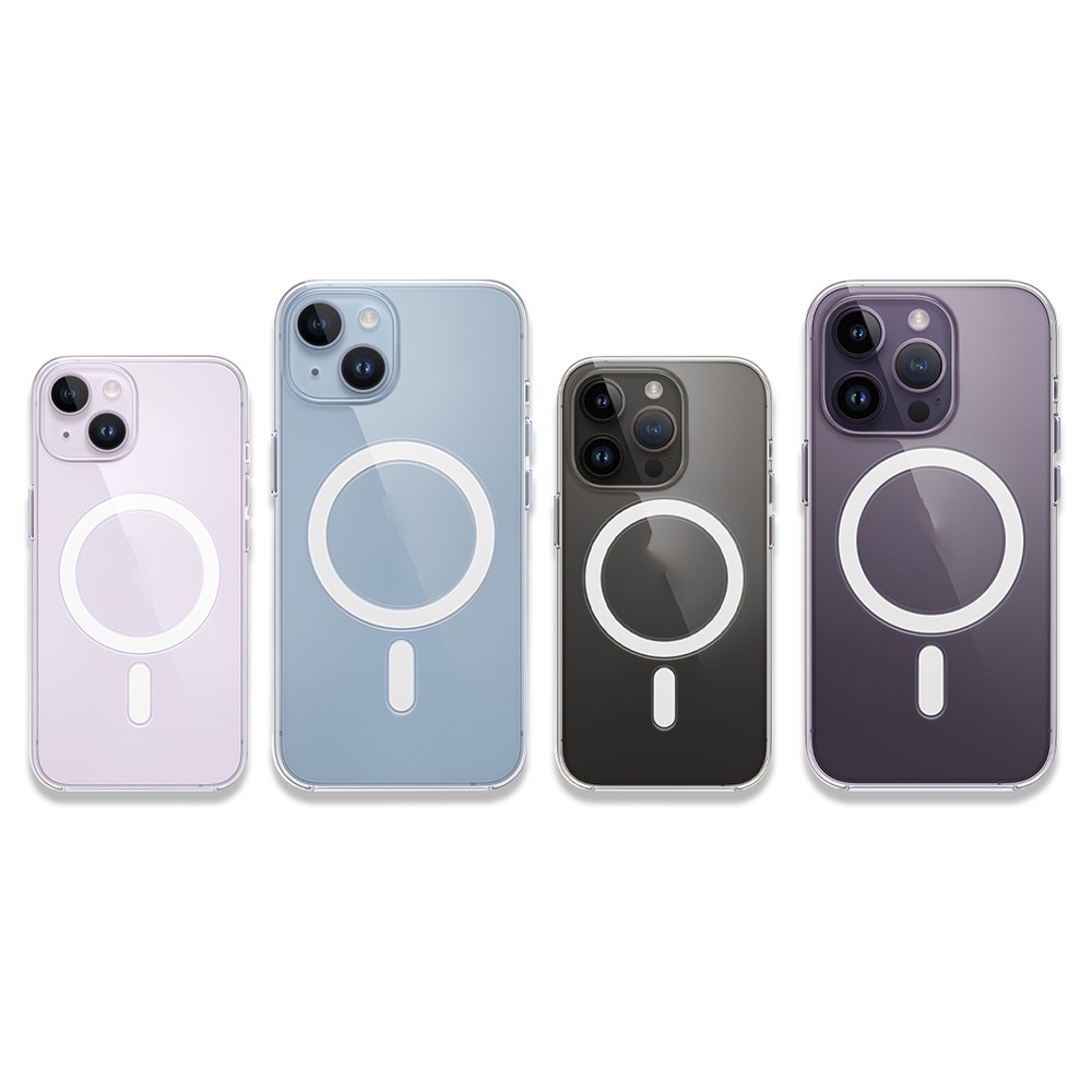 Megsafe Para iPhone 15 14 Pro Max 13 12 11 XS XR 7 8 Plus SE 2 3 Capa Magnética Transparente