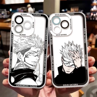 Capa Para Samsung Galaxy A04 A13 A04S A04E M23 A03 Core A24 Note 20 Ultra J7 Prime J4 J6 Plus Jujutsu Kaisen Gojo Satoru Itadori Yuji Macio Transparente TPU Olhos De Anjo À Prova De Choque Fofa