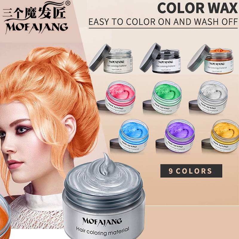 Mofajang 9 Colors Hair Dye Wax Mofajang Strong Mofajang Hair Keep