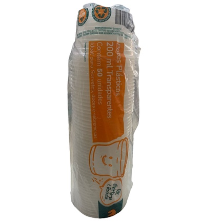 POTE DESCARTAVEL 200ML ROTISSERIA PACOTE COM 50 UNIDADES-MINAPLAST