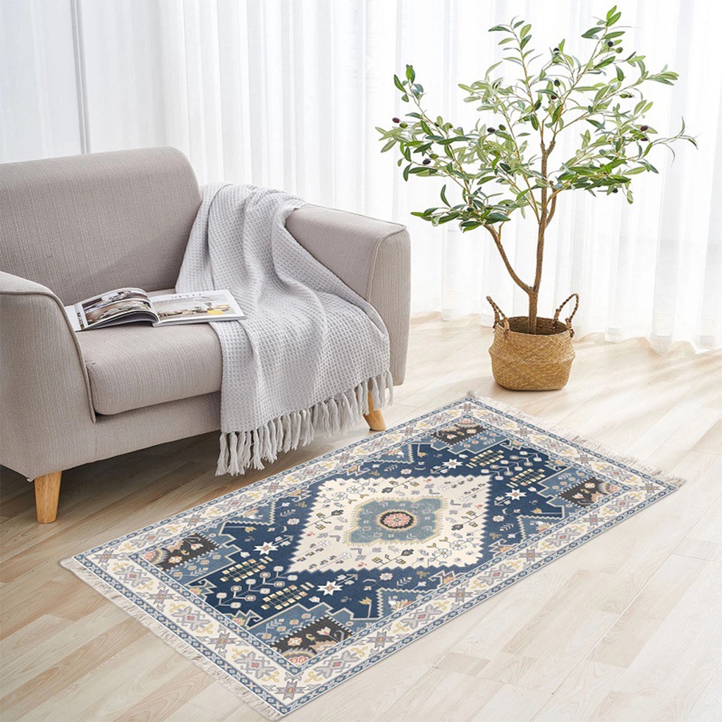 Tapete lavável da série vintage antiderrapante para sala e quarto