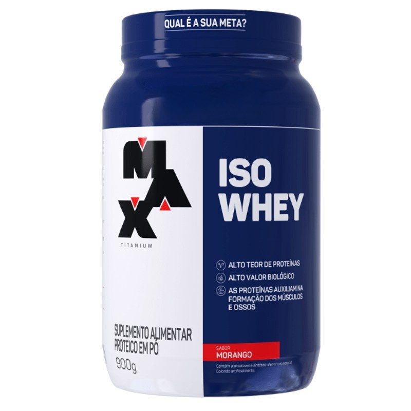 Whey Protein Isolado ISO Whey Sabor Morango – Max Titanium