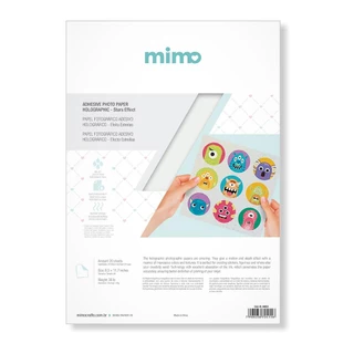 Papel Fotográfico Adesivo Holográfico - Estrelas - Mimo - 135 gr - A4 - 20 unds