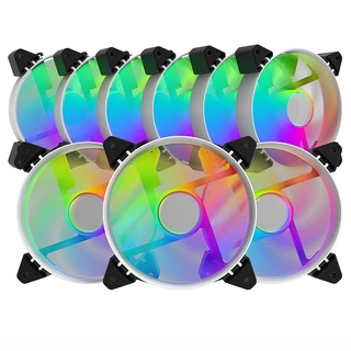 GMRGB 120mm rgb fã 6pin pwm argb ventilador de refrigeração 3pin5v aurora efeito colorido escolha 12cm ventilador computador caso fãs (Duty Free - Em estoque)