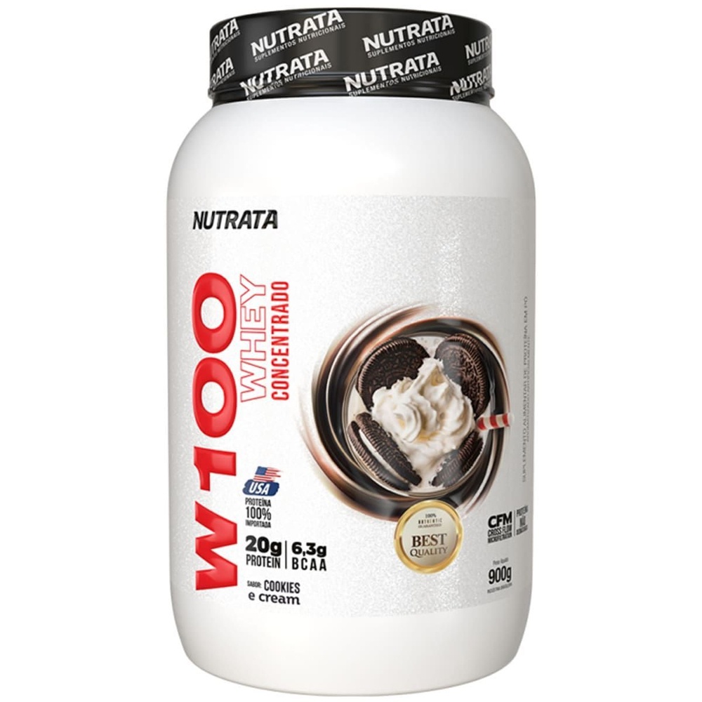 W100 Whey – 900g Cookies Cream – Nutrata