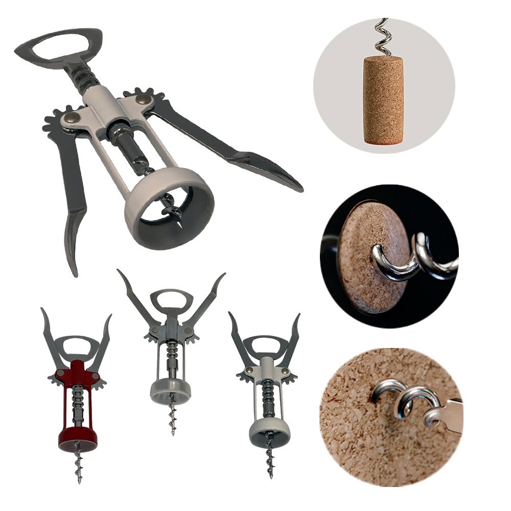 Saca Rolhas Abridor de Garrafas em Aço Inox Cores Sortidas