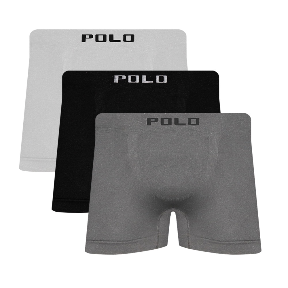 Kit 3 Cueca Box de Microfibra Polo Star Sortida