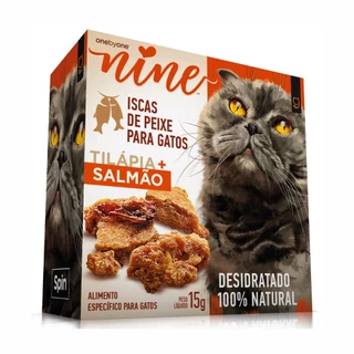 Petisco Spin Pet Nine Natural Gatos Sabor Tilápia Salmão 15g