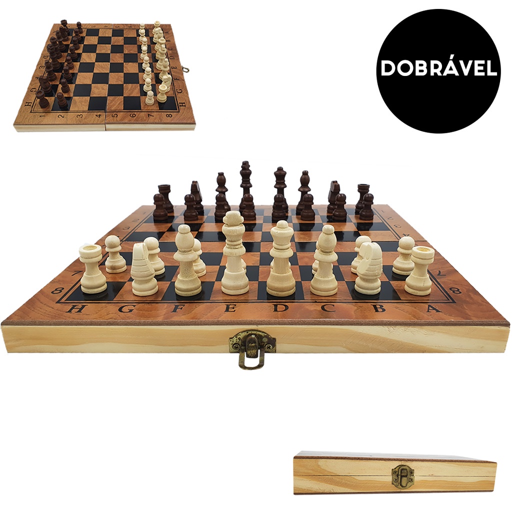 HJJ Conjunto de jogo de tabuleiro de xadrez de metal Deluxe Chess Retro  liga banhada a cobre com caixa de armazenamento dobrável de madeira  portátil, tabuleiro de xadrez, para crianças e adultos