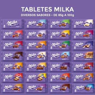 Tablete de Chocolate Milka 80g a 100g Diversos Sabores Importado