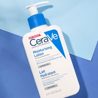 236ML Loção Corporal Cerave Blue Hidratante Pele Seca Ácido Hialurônico Creme De Limpeza Profunda Controle De Óleo De Longa Duração