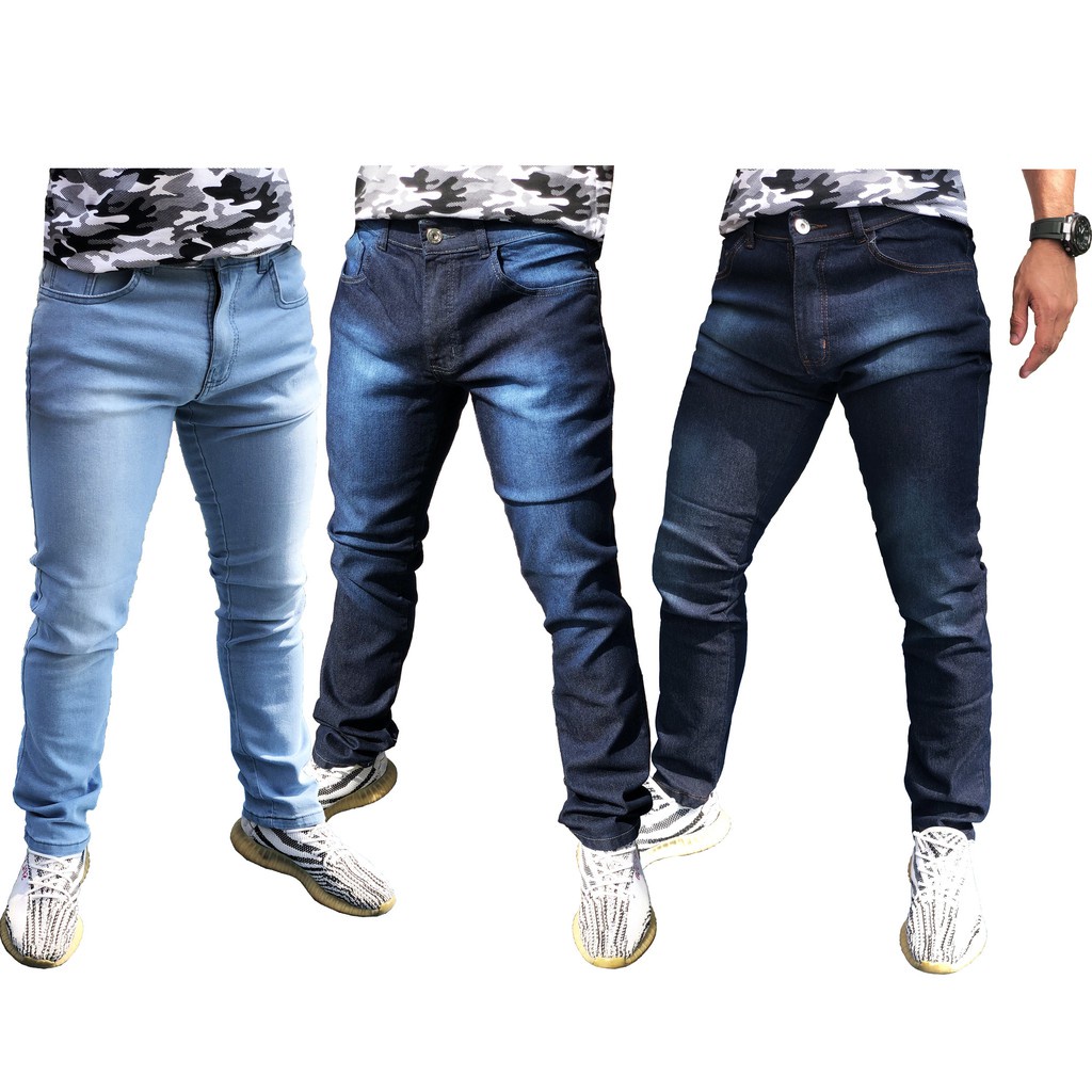 Calça jeans hot sale slim masculina barata