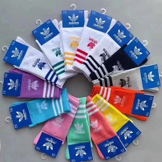 Meias Esportivas Candy Color Adi & das Unisex High Socks Moda De Algodão Respirável