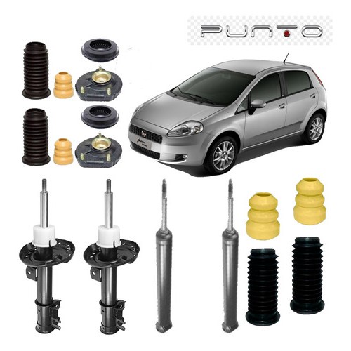4 Amortecedores Fiat Punto + Kit Batentes 2008 2009 2010 2011 2012 2013 2014