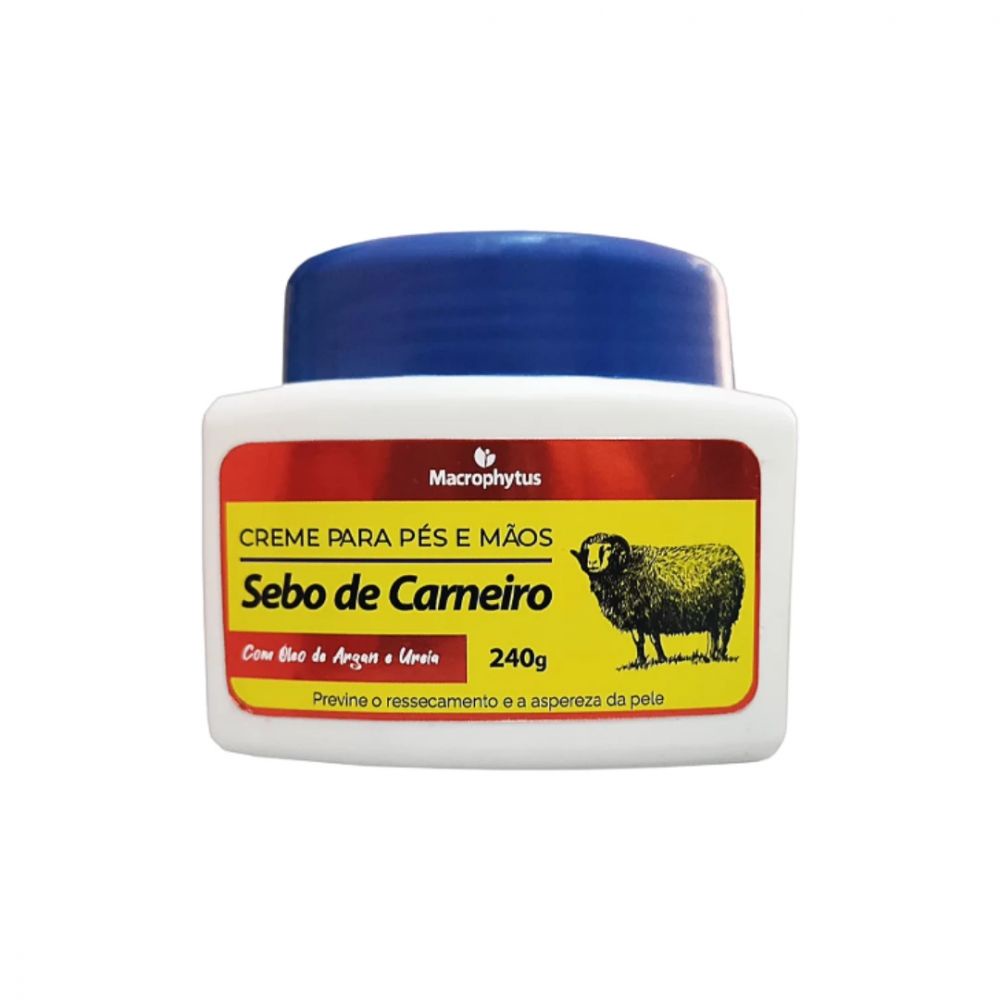 Sebo de Carneiro Macrophytus Creme para Mãos e Pés 240gr | Shopee Brasil