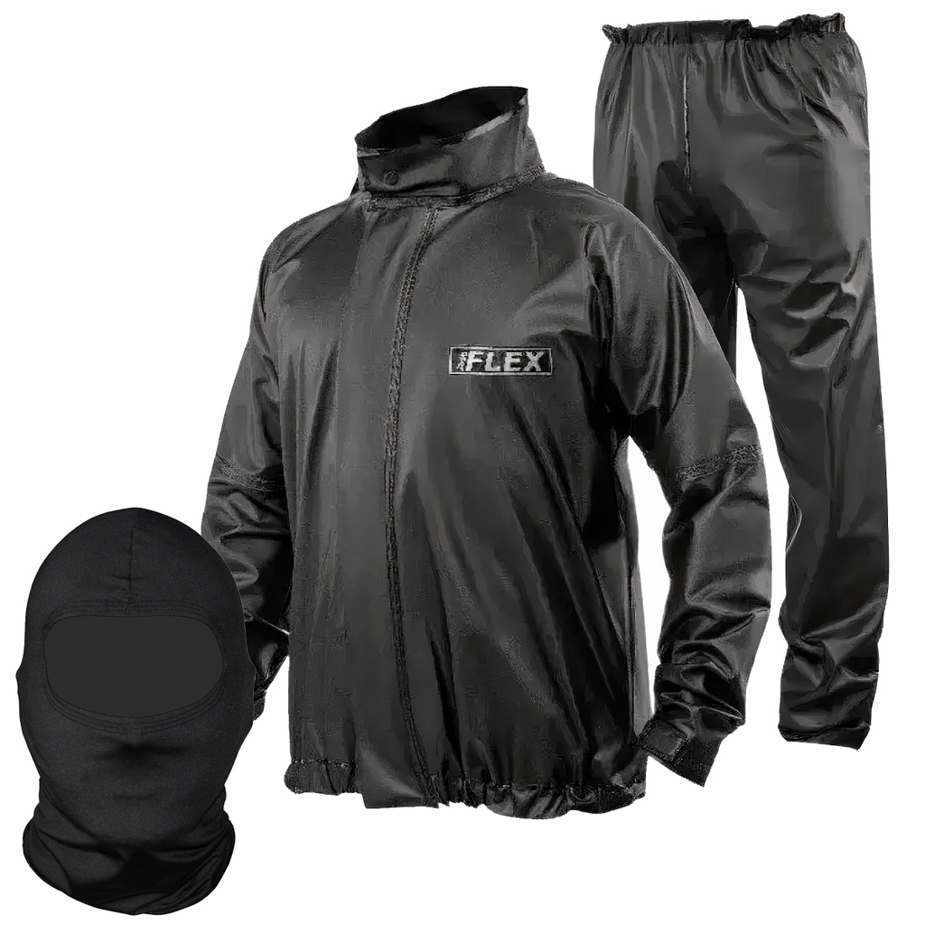 Kit balaclava com capa de chuva PVC Flex Gola Plus Size Delta Capas 3G 4G EGG EXXGG EG E2G 5G EX3G E3G roupa impermeável motoqueiro motoboy