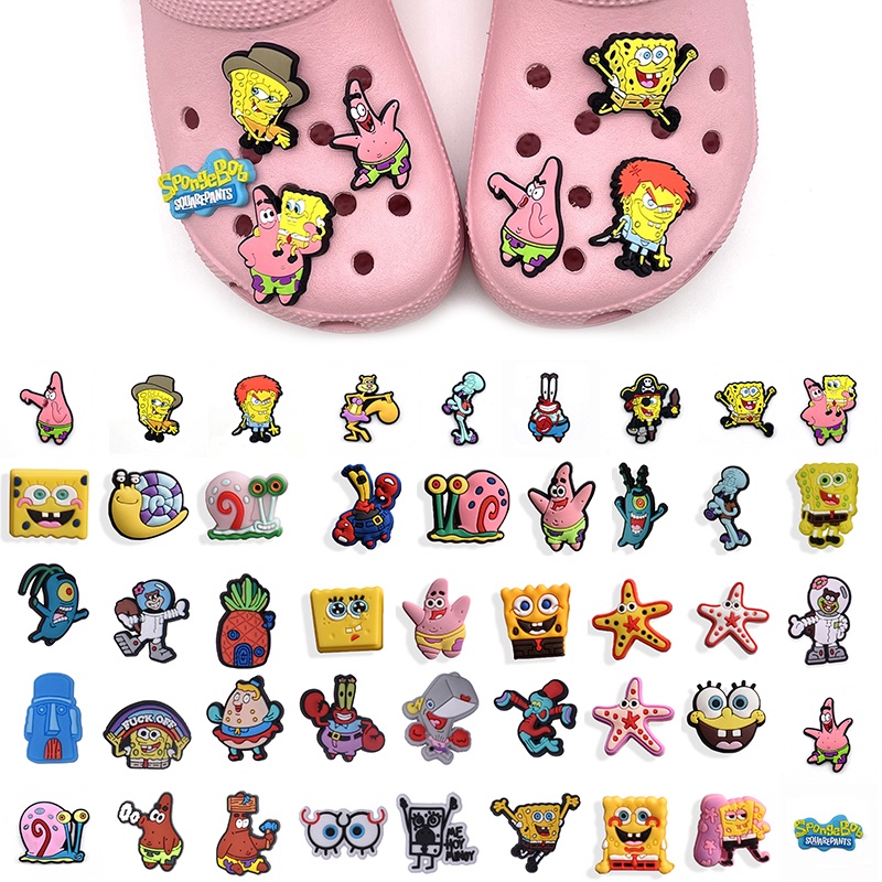 Croc Jibbit Cute Cartoon SpongeBob SquarePants Collection Bochechas De ...