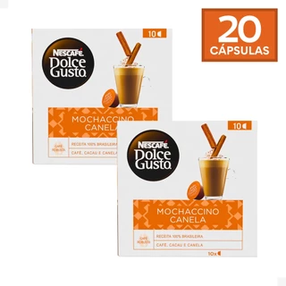 Kit 20 Cápsulas Dolce Gusto Sabor Mochaccino Canela Latte em Oferta na Shopee
