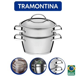 Cuscuzeira Tramontina Inox Com Tampa Completa 2 Peças