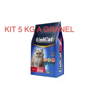 Kit 5 kg Ração A Granel Unicat Para Gato Adulto Sabor Atum Sem Corantes