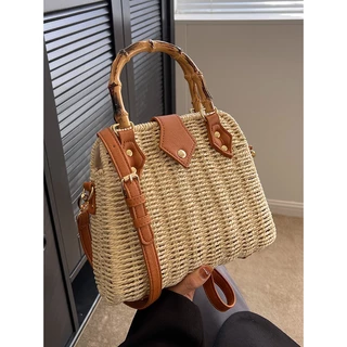 Saco de Palha Mori Estilo Retro Bolsa de Mão Saco de Palha Saco de Palha Saco de Palha Saco de Palha Saco de Praia Saco de Palha Saco de Viagem de Férias