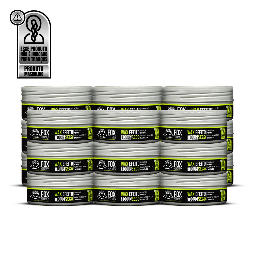 Wax Efeito Toque Seco 120g - Fox For Men - 18 Unidades