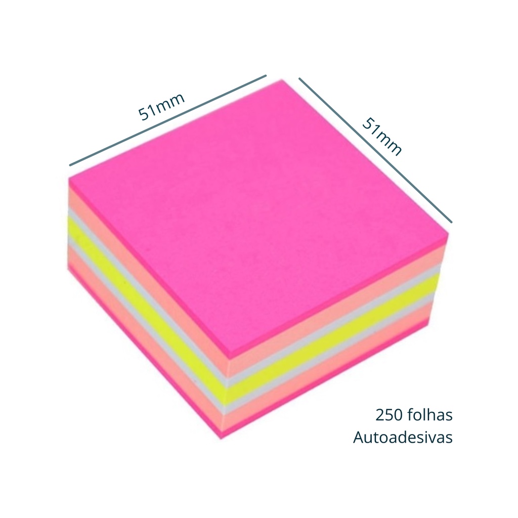 Bloco Auto Adesivo Post It Recado Lembrete 250 Folhas Rosa Neon Shopee Brasil 8345