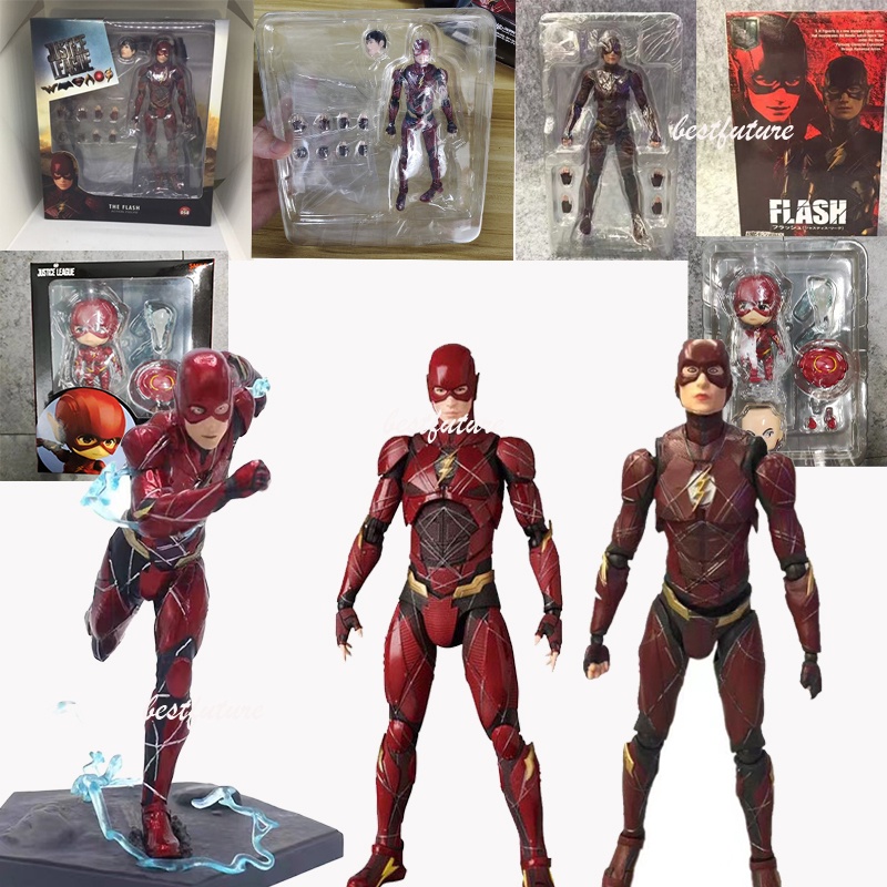 DC Nendoroid Justice League 917 MAFEX O Flash 058 Shf Figuras De Ação