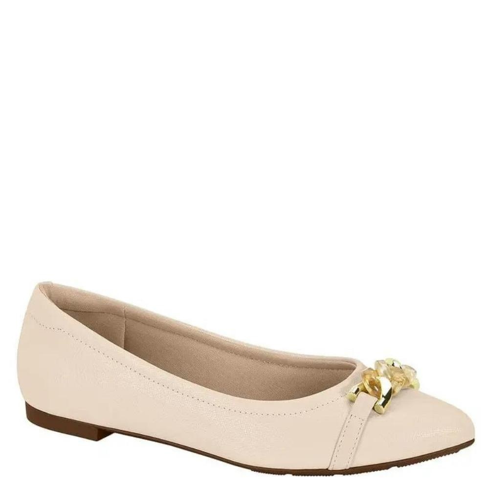 Sapatilha Feminina Bico Fino Confort Casual Salto Baixo Social (Nude,  br_footwear_size_system, adult, numeric, numeric_34)