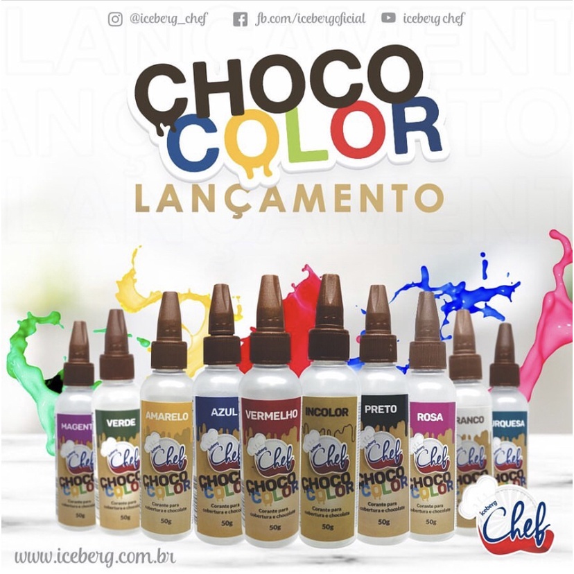 Corante Para Chocolate Choco Color 50 g Iceberg | Shopee Brasil