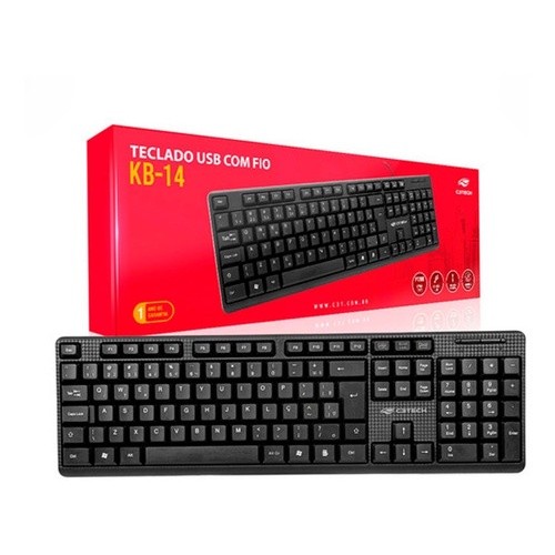 Teclado Com Fio Usb Para Pc Abnt2 C3tech Padrão Barato