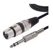 Cabo P/ Microfone P10 Stereo X Xlr Fêmea 2 Metros Balanceado