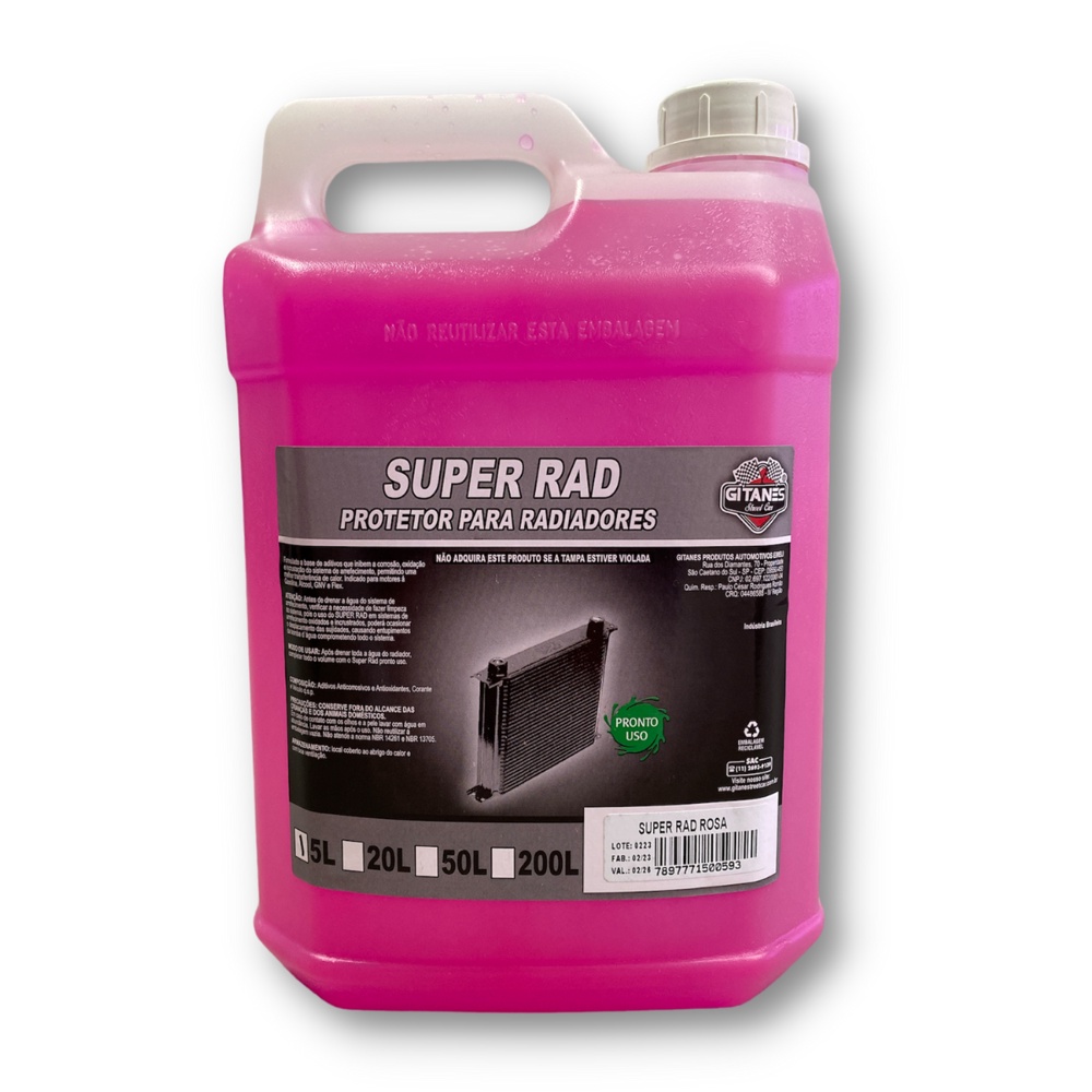 Super Rad Radiador Rosa Pronto Uso 5 Lt Gitanes | Shopee Brasil