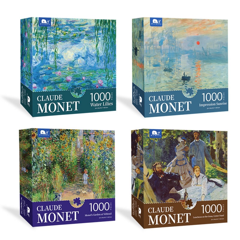 Quebra-Cabeça De Pintura A Óleo Monet 1.000 Peças De Água Lírio Impressão Papel De Atacado Adulto