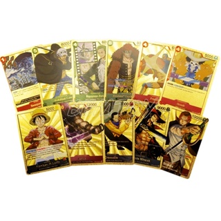 18pcs ONE PIECE Gold Cards Monkey D Luffy Sanji Nico Robin Nami