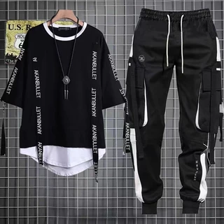 Calça De Carga Feminina Masculina De Rua Preta + Buraco Preto Hem