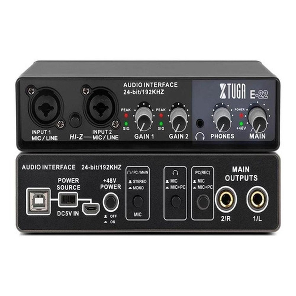 Interface De Audio Xt-audio E-22 24bit/192khz Profissional | Shopee Brasil