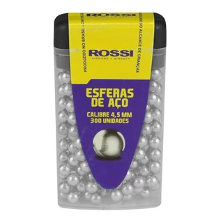Munição Esfera De Aço 4.5mm Pistola Pressao 300 Unid Rossi