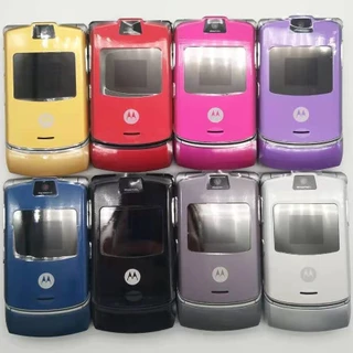 COD Telefone Celular Original Motorola V3 Desbloqueado Flip GSM Quad Band Basic
