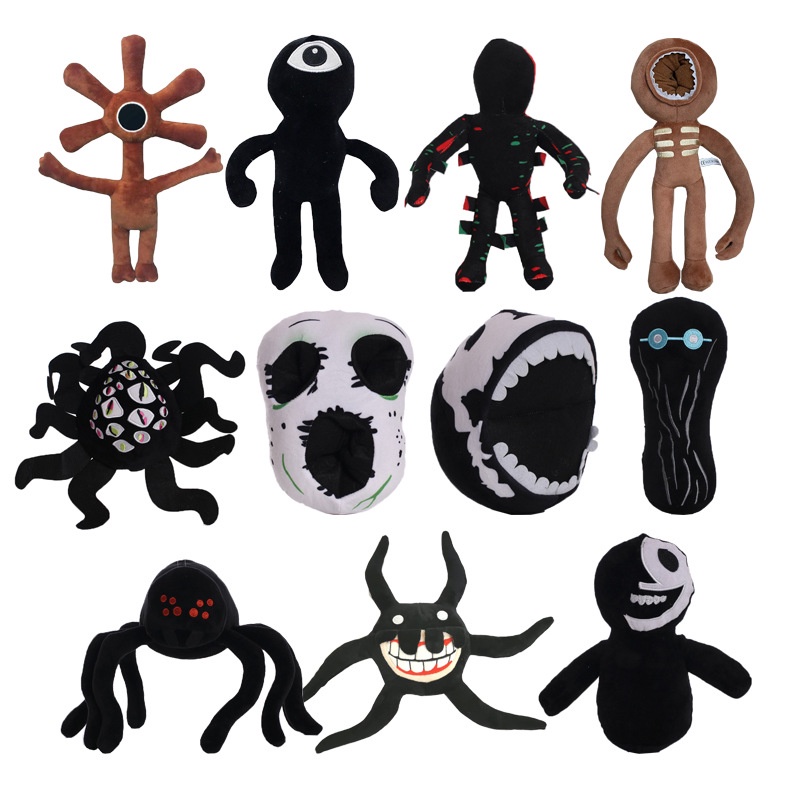 31cm Black Screech Round Horror Game Doors Plush