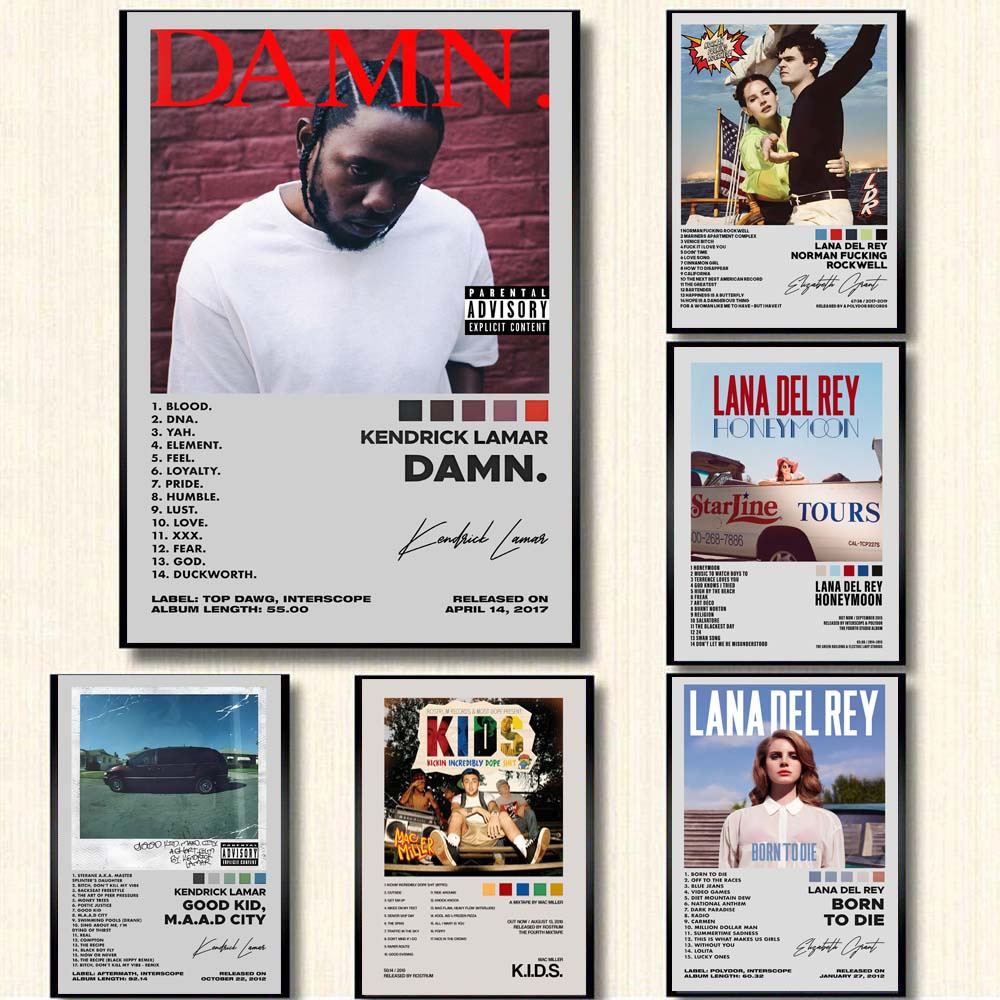 Capas De Álbum De Música Rapper Capa Tela Assinada Pintura De Parede Nórdica Arte Estética Fotos Para Decoração De Salas