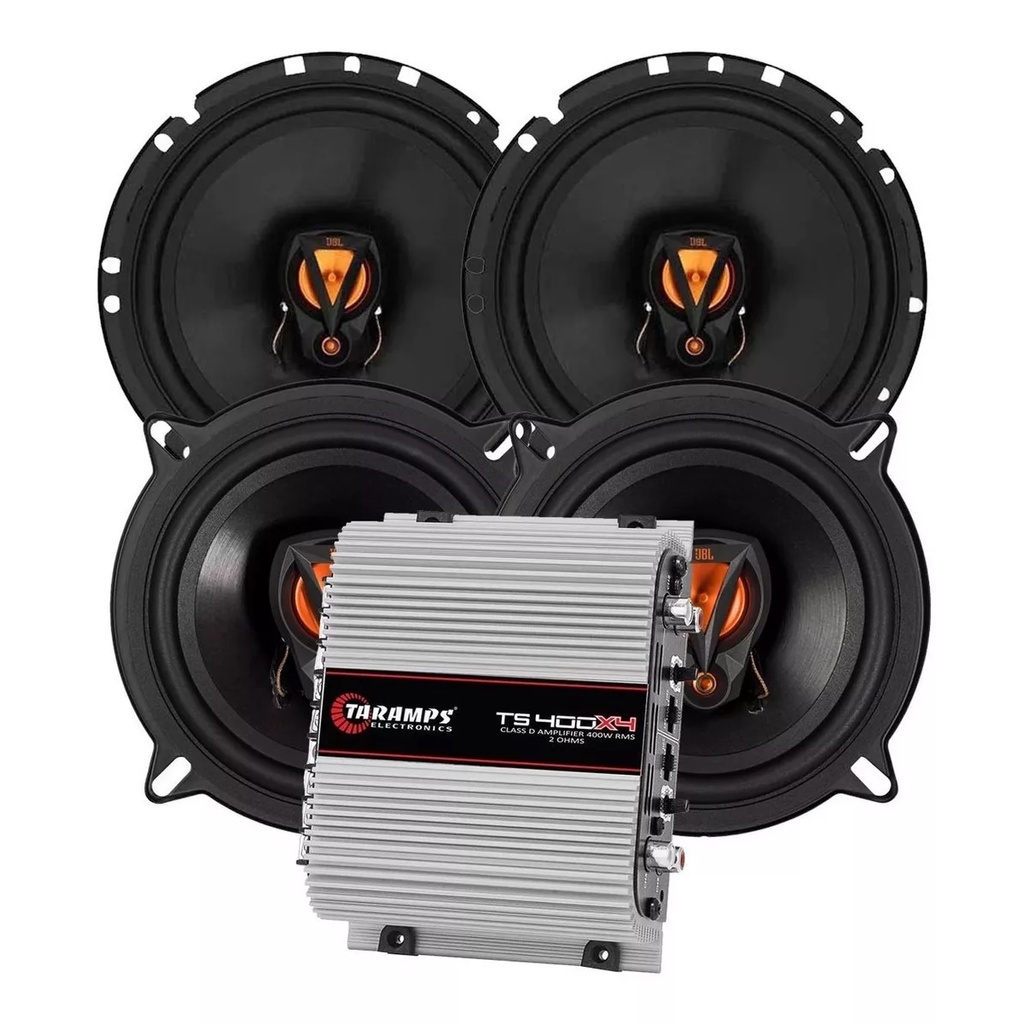 Kit som automotivo Alto Falantes Jbl 5 E 6 Polegada + Módulo Taramps ...