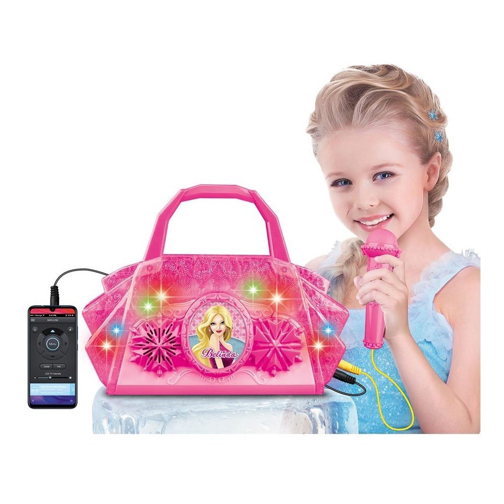 Karaokê Barbie Caixa De Musica Infantil Com 2 Microfones