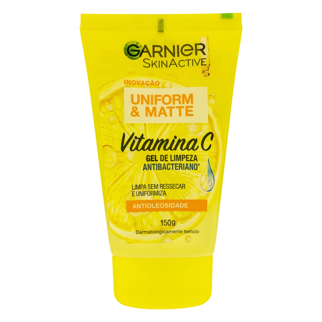 Gel Facial De Limpeza Antioleosidade Garnier Skinactive Uniform Matte Bisnaga G Shopee Brasil