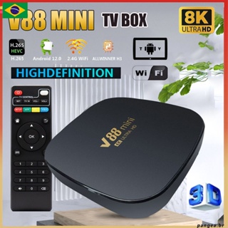 New V88 Mini Smart TV Box Android 12 Allwinner H3 Quad Core 2.4G WIFI 8K  Set Top Box Media Player