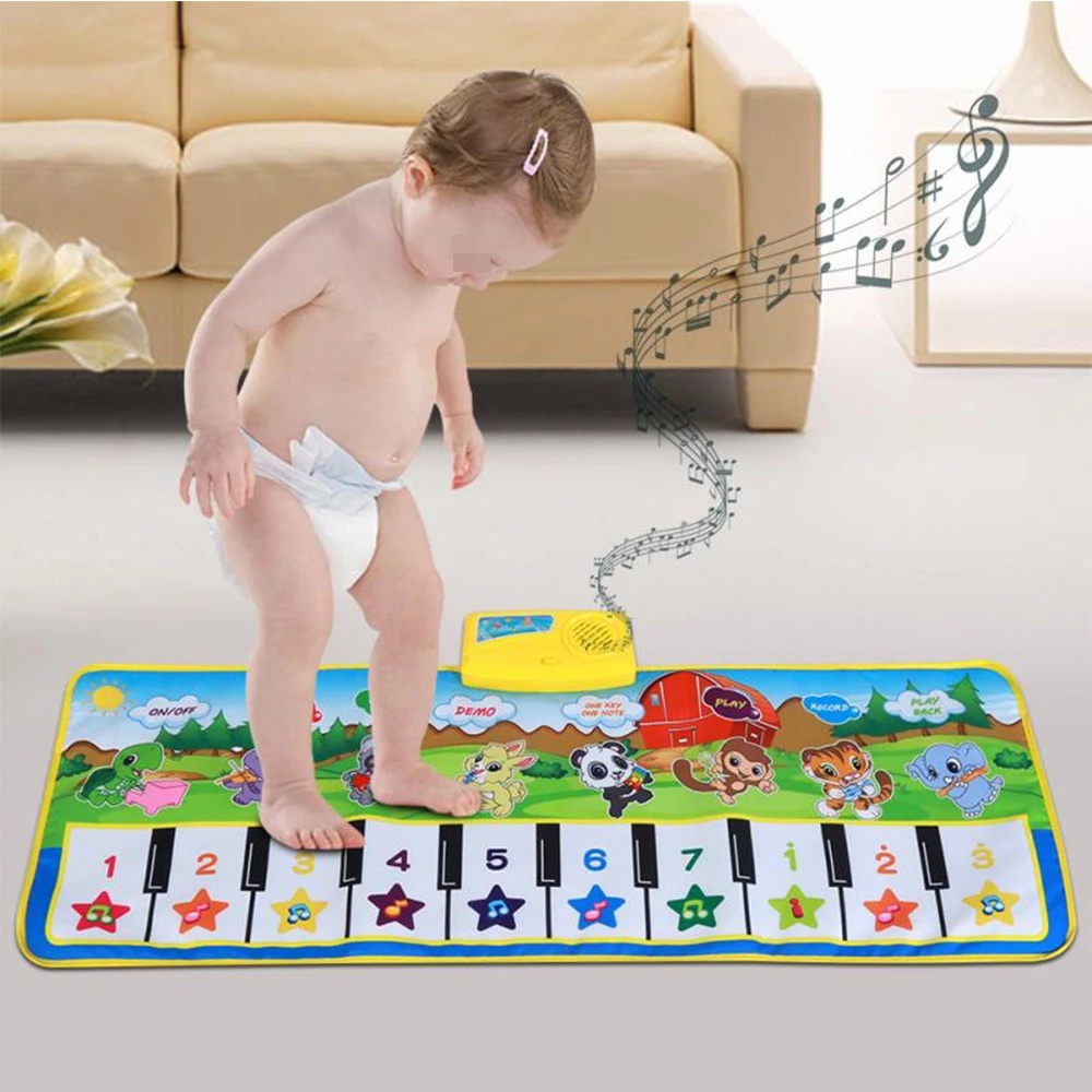 2 Pcs piano musical do bebê, dança dobrável, Brinquedos musicais