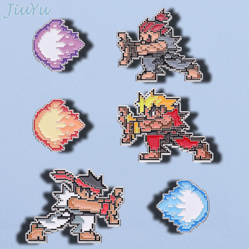 Pop Game Street Fighter Pins Esmalte De Rua Wave Fist Skill Efeito Especial Brochura Metal Emblema Jóias Acessórios Presente Para Amigos