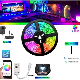 Fita Led Inteligente Rgb Completa Wifi Alexa Google Home Top