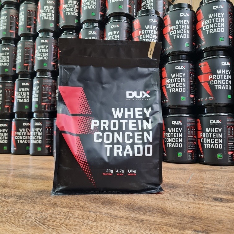 Whey Protein Concentrado Dux Original 1,8kg Refil Sabores